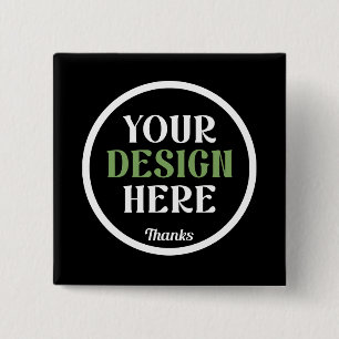 custom, unique, sleek & minimalist 15 cm square badge