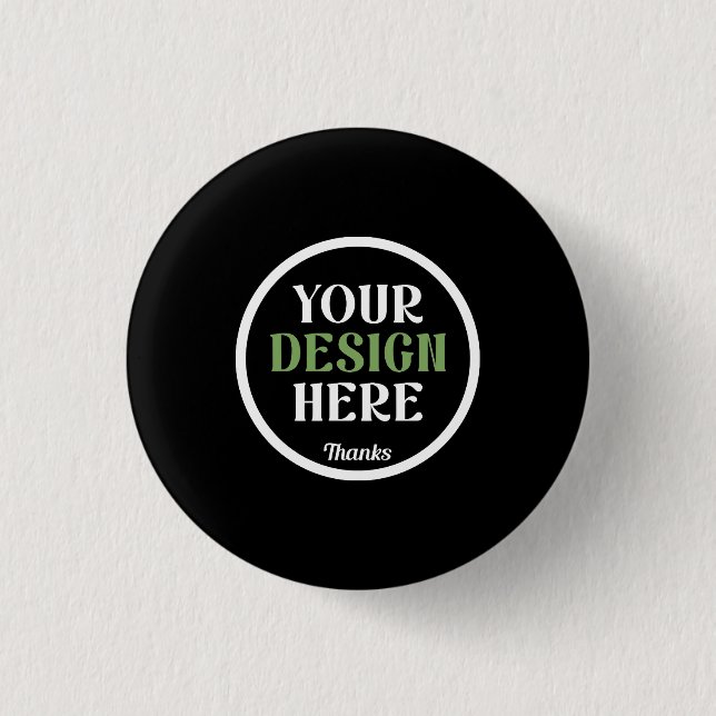 custom, unique, sleek & minimalist 3 cm round badge (Front)