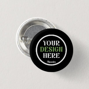 custom, unique, sleek & minimalist 3 cm round badge