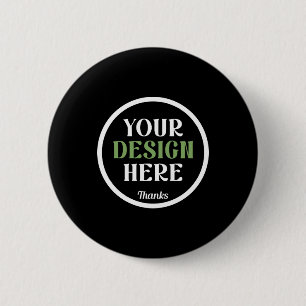 custom, unique, sleek & minimalist 6 cm round badge