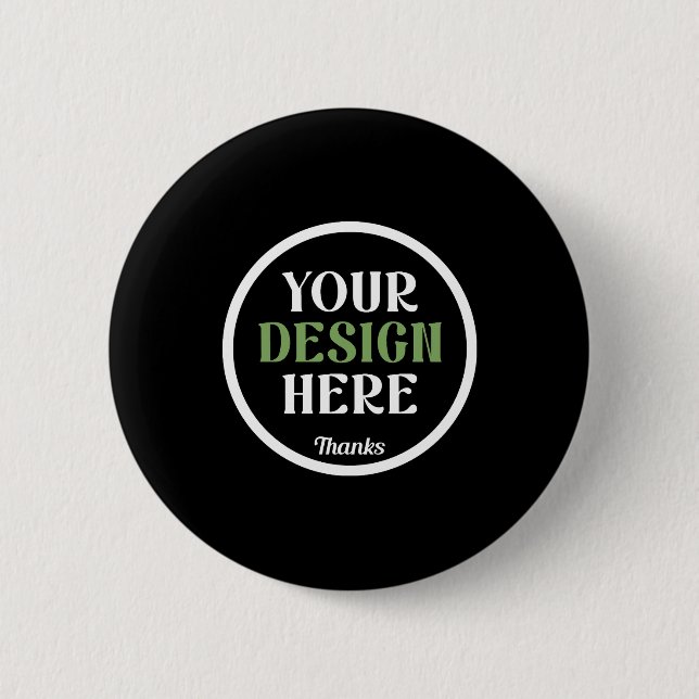 custom, unique, sleek & minimalist 6 cm round badge (Front)