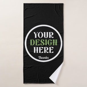 custom, unique, sleek & minimalist bath towel