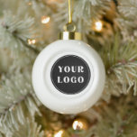 custom, unique, sleek & minimalist ceramic ball christmas ornament<br><div class="desc">This design is accessible to all. Feel free to customise the logo,  images,  text,  and colours according to your preferences. Thank you very much.</div>