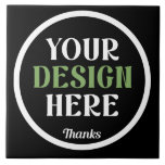 custom, unique, sleek & minimalist ceramic tile<br><div class="desc">This design is accessible to all. Feel free to customise the logo,  images,  text,  and colours according to your preferences. Thank you very much.</div>