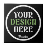 custom, unique, sleek & minimalist ceramic tile<br><div class="desc">This design is accessible to all. Feel free to customise the logo, images, text, and colours according to your preferences. Thank you very much.</div>