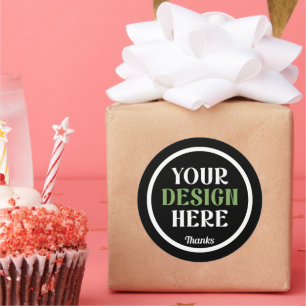 custom, unique, sleek & minimalist classic round sticker