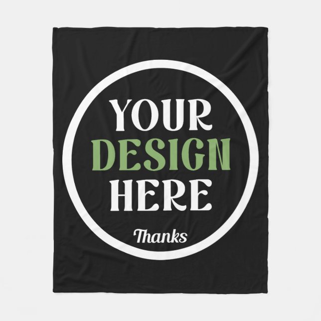custom, unique, sleek & minimalist fleece blanket (Front)