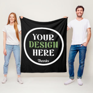 custom, unique, sleek & minimalist fleece blanket