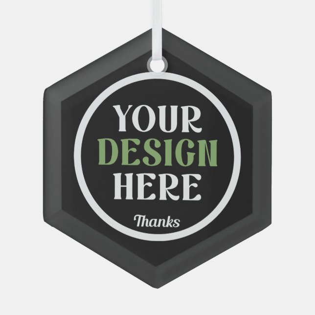 custom, unique, sleek & minimalist glass tree decoration (Front)