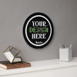 custom, unique, sleek & minimalist hershey®'s kiss large clock<br><div class="desc">This design is accessible to all. Feel free to customise the logo,  images,  text,  and colours according to your preferences. Thank you very much.</div>