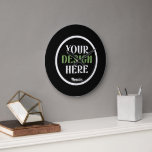 custom, unique, sleek & minimalist hershey®'s kiss large clock<br><div class="desc">This design is accessible to all. Feel free to customise the logo,  images,  text,  and colours according to your preferences. Thank you very much.</div>