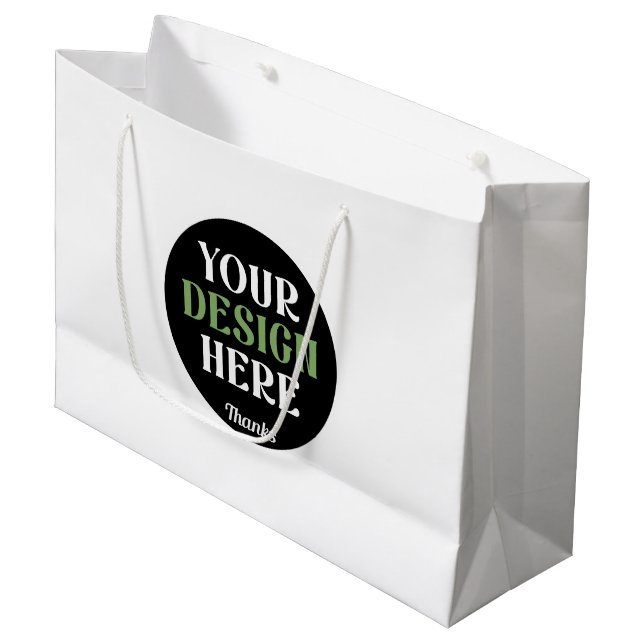 custom, unique, sleek & minimalist hershey®'s kiss large gift bag (Front Angled)