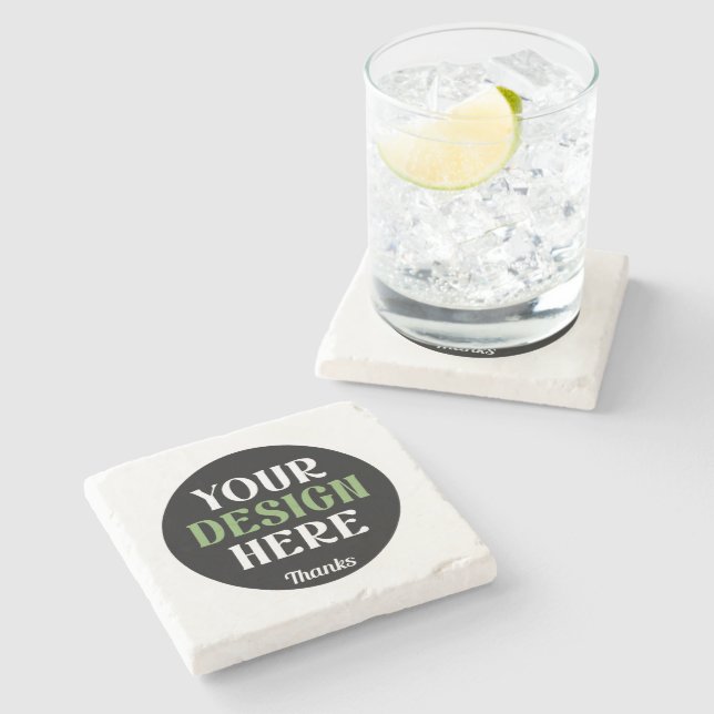 custom, unique, sleek & minimalist hershey®'s kiss stone coaster (Side)