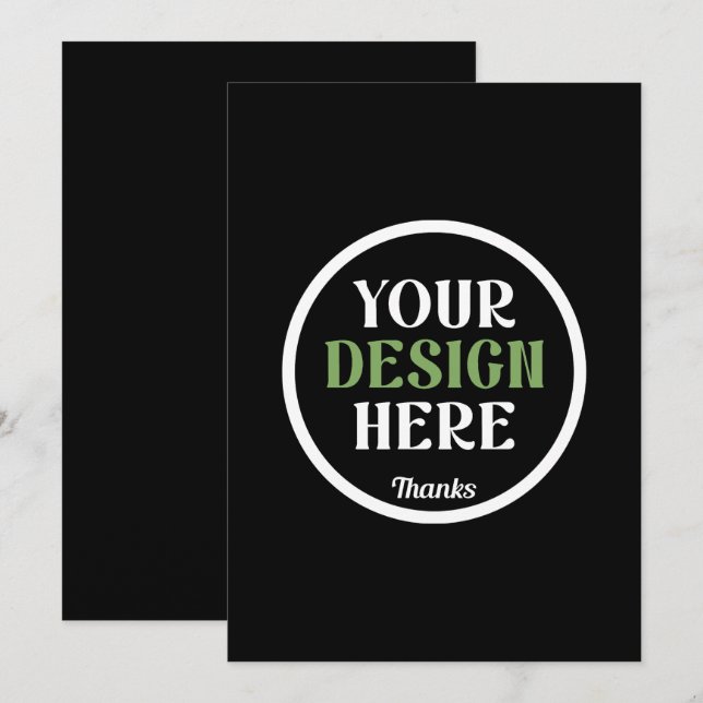 custom, unique, sleek & minimalist hershey®'s kiss thank you card (Front/Back)