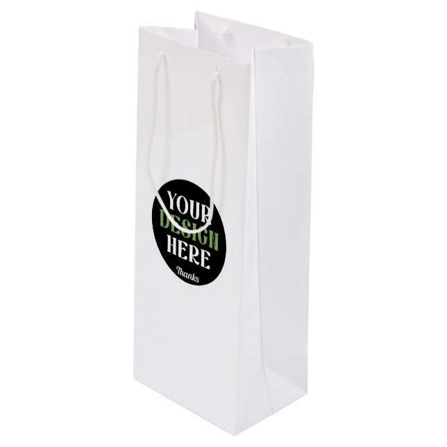 custom, unique, sleek & minimalist hershey®'s kiss wine gift bag (Front Angled)