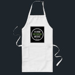 custom, unique, sleek & minimalist long apron<br><div class="desc">This design is accessible to all. Feel free to customise the logo,  images,  text,  and colours according to your preferences. Thank you very much.</div>