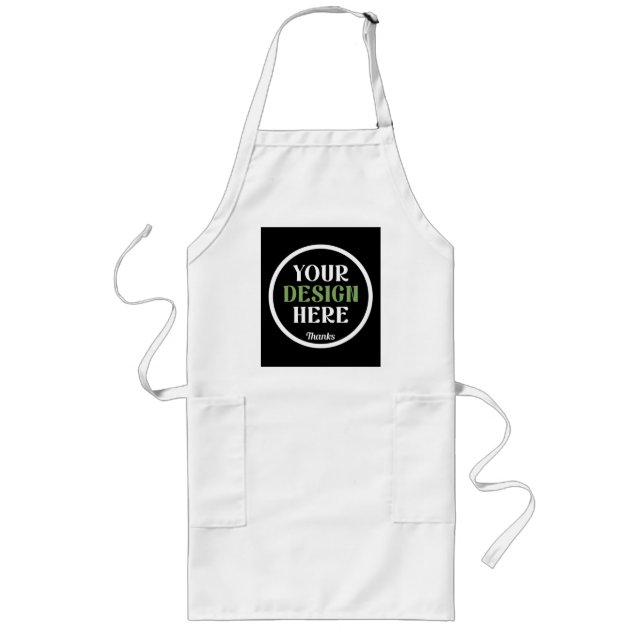 custom, unique, sleek & minimalist long apron (Front)