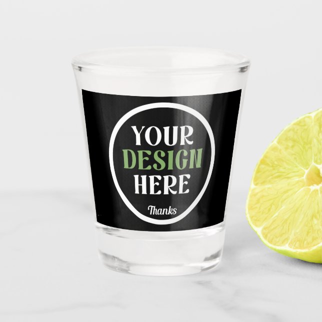 custom, unique, sleek & minimalist shot glass (Front)
