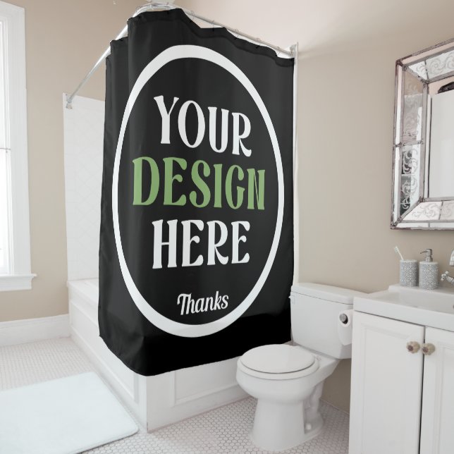 custom, unique, sleek & minimalist shower curtain (In Situ)