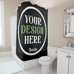 custom, unique, sleek & minimalist shower curtain