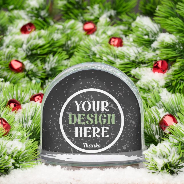 custom, unique, sleek & minimalist snowglobe (Christmas)