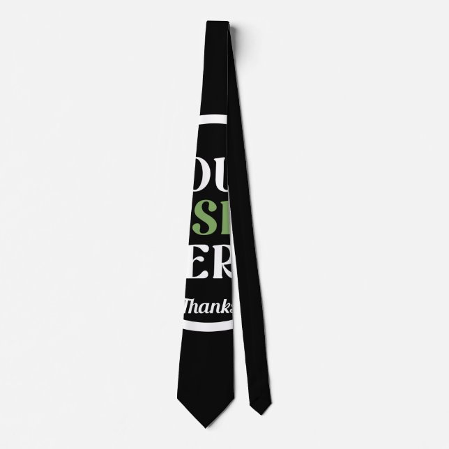 custom, unique, sleek & minimalist tie (Front)