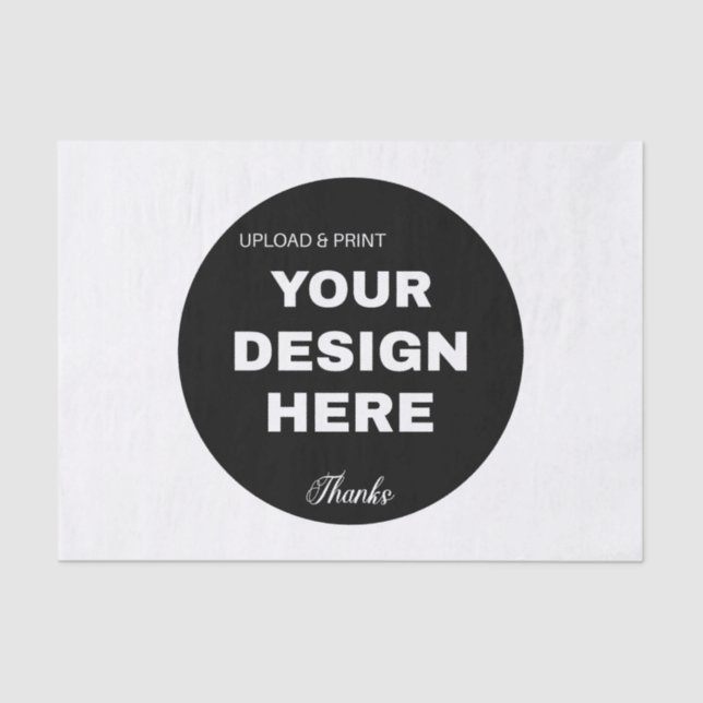 custom, unique, sleek & minimalist  tissue paper (Front)