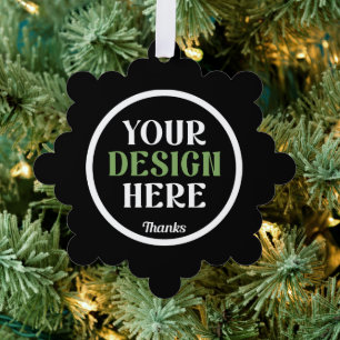 custom, unique, sleek & minimalist tree decoration card