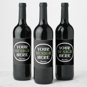 custom, unique, sleek & minimalist wine label