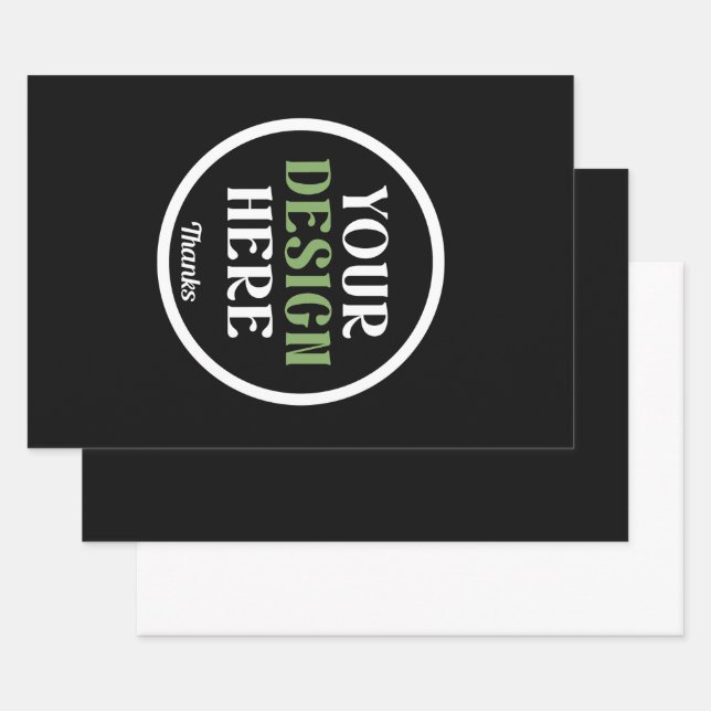 custom, unique, sleek & minimalist wrapping paper sheet (Set)