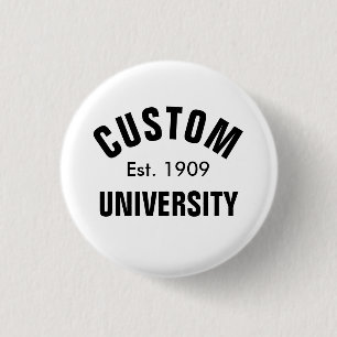 Custom University Est. 3 Cm Round Badge