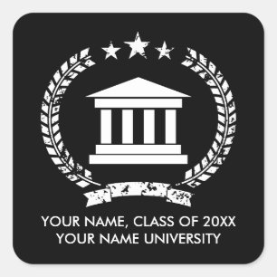 Custom university or college graduation stickers