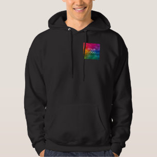 Custom Upload Add Image Logo Photo Black Hoodie
