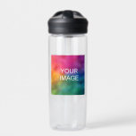 Custom Upload Photo Image Or Logo Simple Template Water Bottle<br><div class="desc">Custom Elegant Modern Simple Template Upload Image Photo Or Business Company Logo Add Text Name Trendy Classic Home & Living / Kitchen & Dining / Drinkware / Water Bottles CamelBak Eddy® Water Bottle.</div>