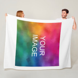 Custom Upload Your Image Photo Picture Or Logo Fleece Blanket