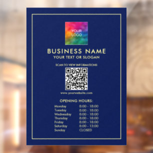 Custom Upload Your Logo QR Code Opening Hours 