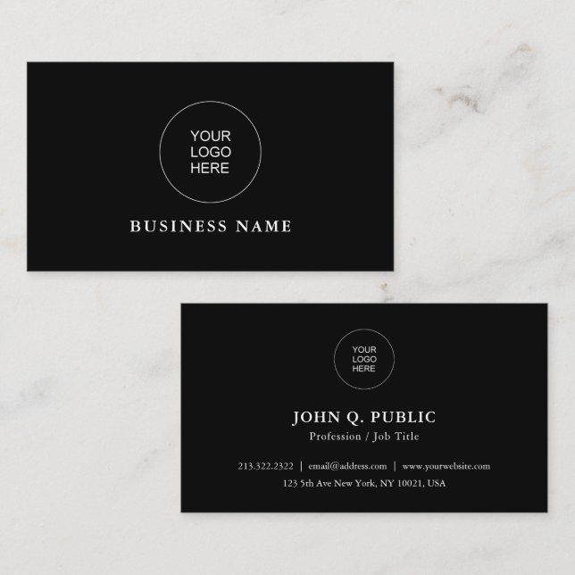Custom Upload Your Own Company Logo to Business Card (Front/Back)