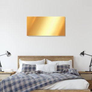 Custom Upload Your Own Photo on Gold Background Canvas Print
