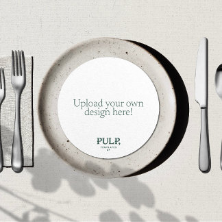 Custom Upload Your Own Round Menu Invitation