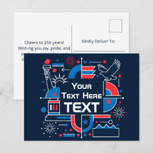 Custom USA 250 Holiday Postcard