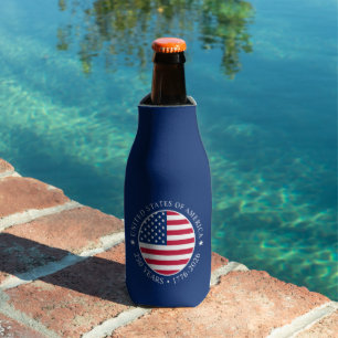 Custom USA 4th July 250 Years of Freedom Bottle Cooler