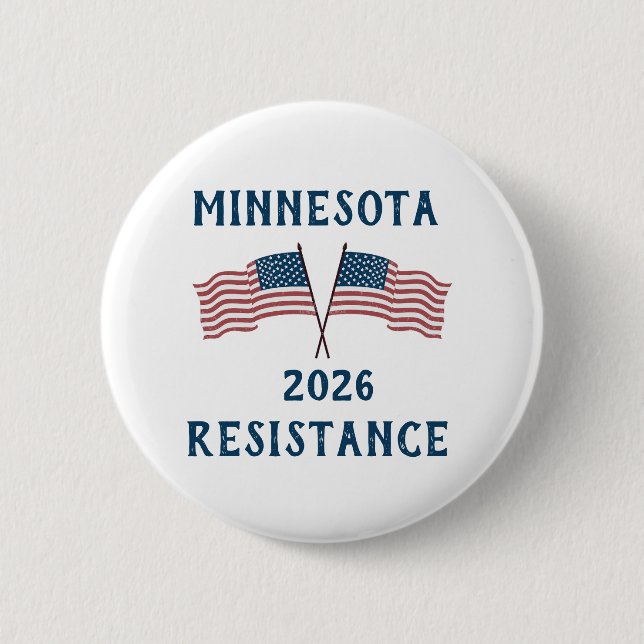 Custom USA Flag Resistance  6 Cm Round Badge (Front)