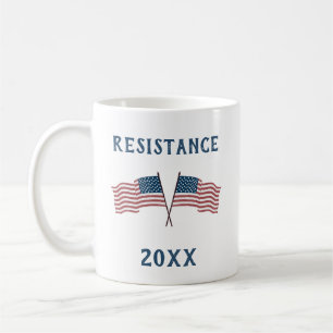 Custom USA Flag Resistance Coffee Mug