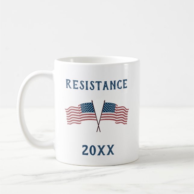 Custom USA Flag Resistance  Coffee Mug (Left)