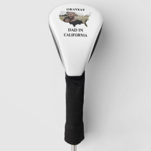 Custom USA photo Okayest dad Fathers day Golf Head Cover
