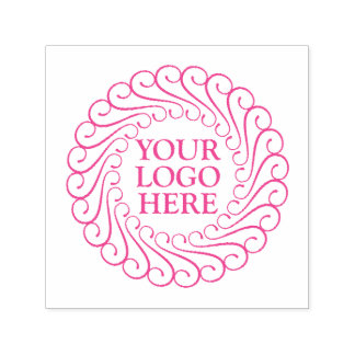Custom Use Your Own Company Logo Modern Self-inking Stamp