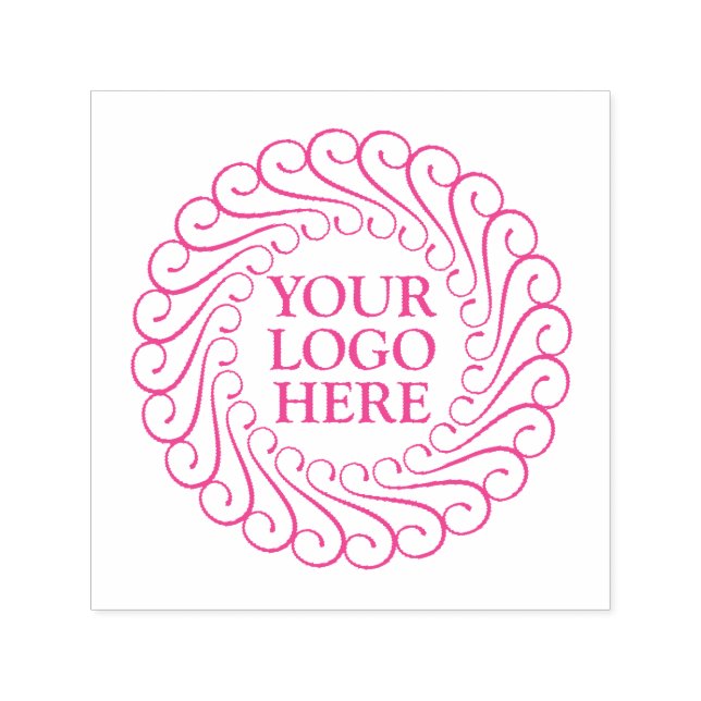 Custom Use Your Own Company Logo Modern Self-inking Stamp (Design)