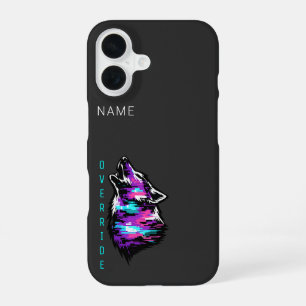 Custom User ID Override Wolf Cyberpunk iPhone 16 C Case
