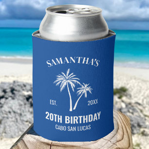 Custom Vacation 20th 30th 40th 50th Birthday Squad Can Cooler