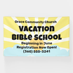 Custom Vacation Bible School Banner